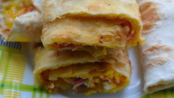 Рецепт Лаваша с яйцом и сыром