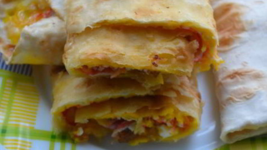 Рецепт лаваша с яйцом и сыром