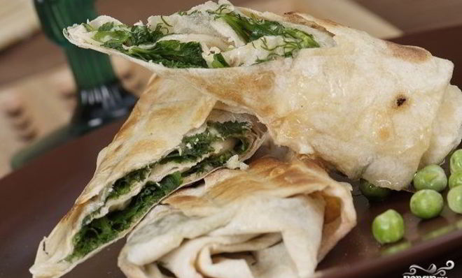 Лаваш с зеленью по-армянски