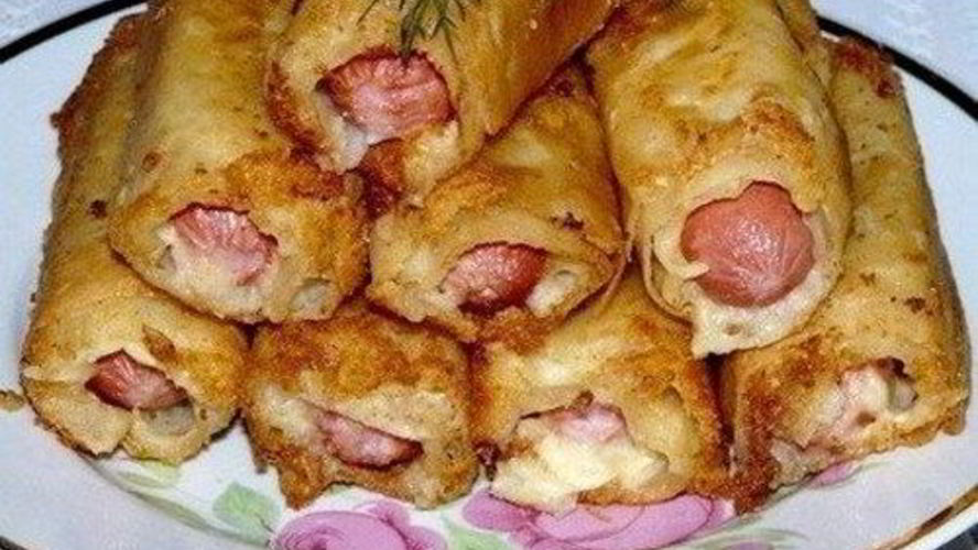 Рецепт сосисок с картофелем в тонком лаваше