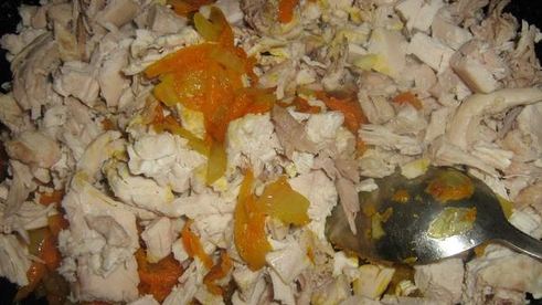 закуска из лаваша с курицей и баклажанами