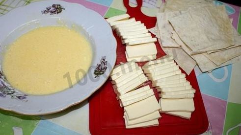 жареный лаваш с сыром