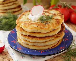 Бхатури индийские лепешки