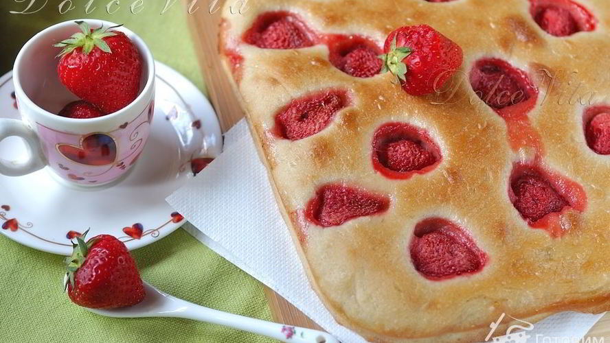 Рецепт фокаччи с клубникой