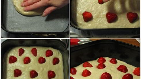 фокачча с клубникой