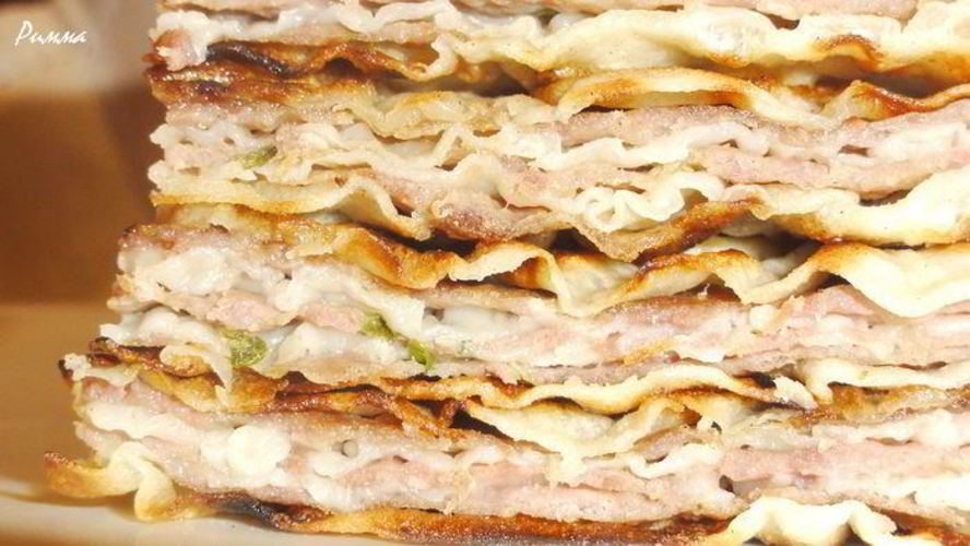 Рецепт китайских лепешек с мясом