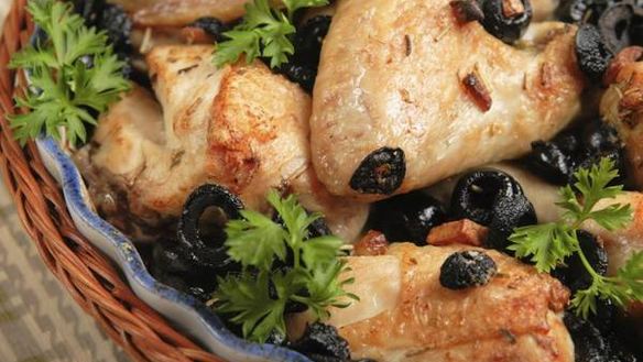 Рецепт Курицы по-средиземноморски с лепешками