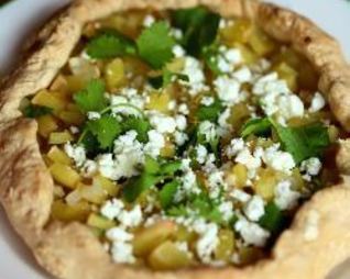 Лепешка с картофелем и брынзой