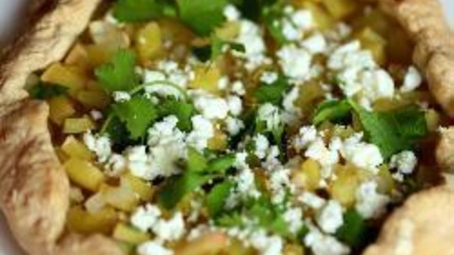 Рецепт лепешки с картофелем и брынзой