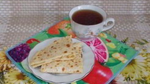 лепешка с картофельным пюре