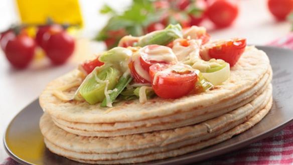 Рецепт Лепешек с овощами и сыром