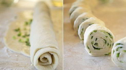 лепешки с зеленым луком