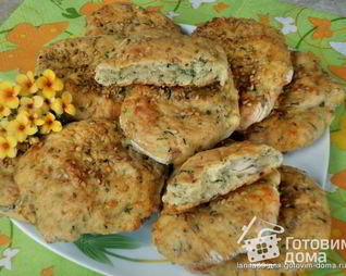 Сырные лепешки с курицей