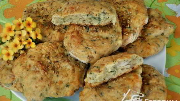 Рецепт Сырных лепешек с курицей