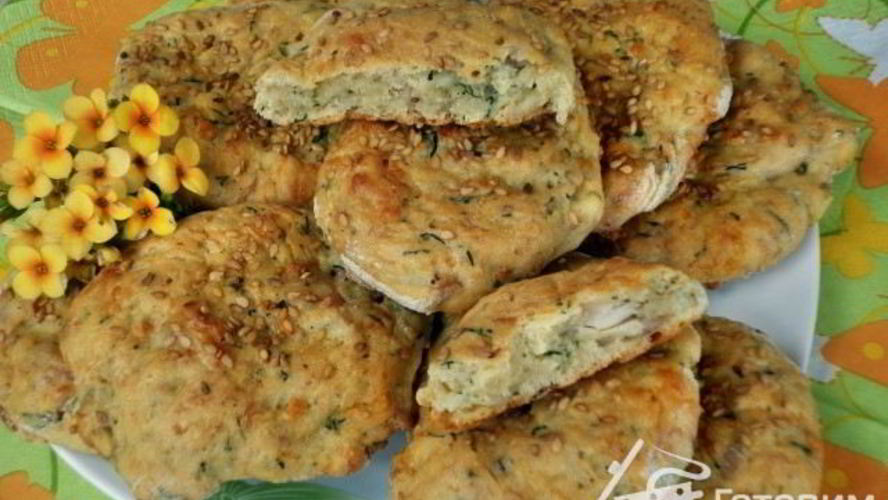 Рецепт сырных лепешек с курицей