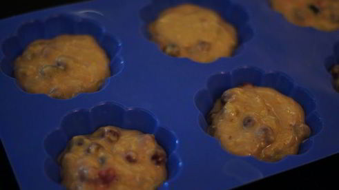 апельсиново-ягодные маффины фитнес