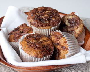 Банановые маффины с нутеллой