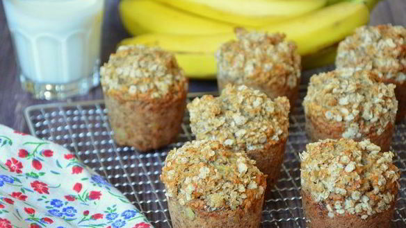 Рецепт Банановых маффинов с овсяными хлопьями