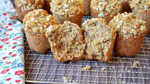 банановые маффины с овсяными хлопьями