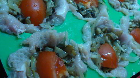 куриные маффины с грибами и винным соусом