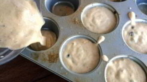 маффины из овсянки и бананов с шоколадом