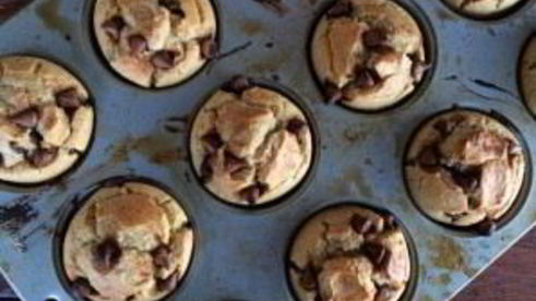 маффины из овсянки и бананов с шоколадом