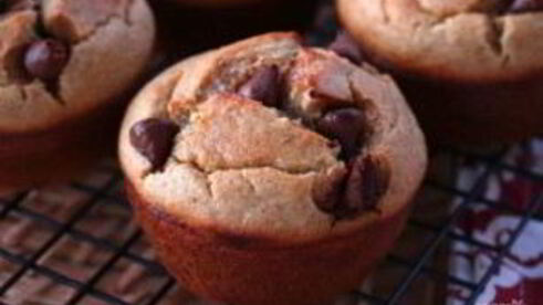 маффины из овсянки и бананов с шоколадом