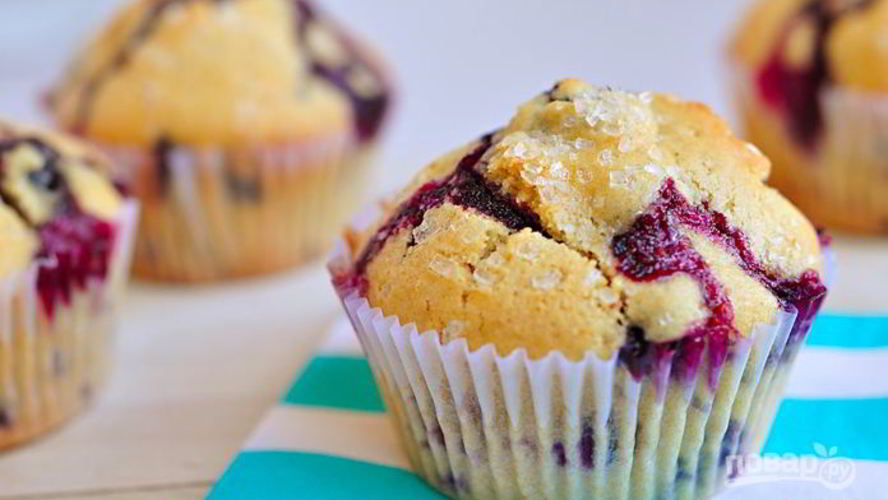 Рецепт маффинов с черникой