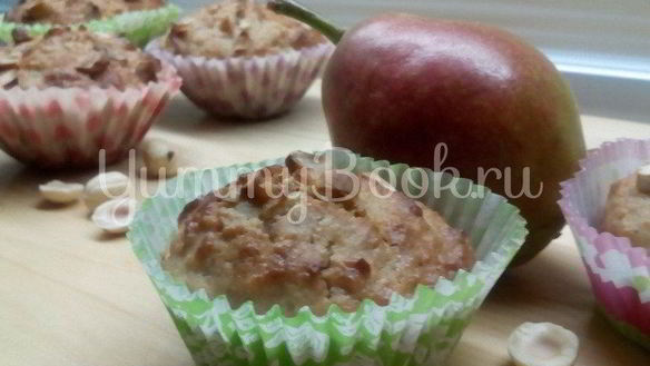 Рецепт Маффинов с грушей, фундуком и пряностями