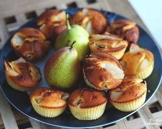Маффины с грушей