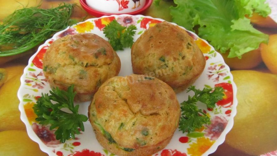 Рецепт маффинов с кабачком и сыром