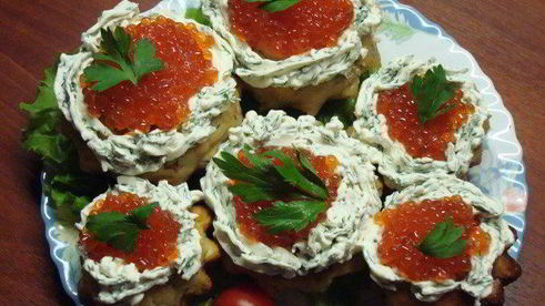 маффины с лососем