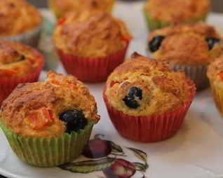 Маффины с оливками и сладким перцем