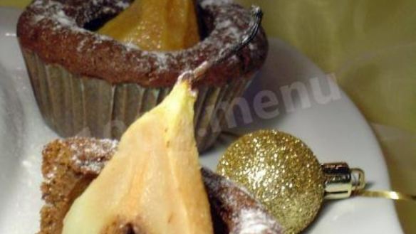 Рецепт Маффинов с шоколадом и грушей