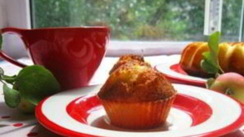 маффины с творогом и яблоками