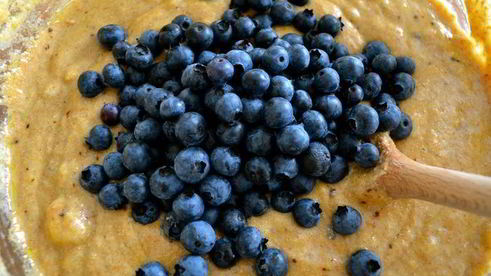 маффины здоровье с цельнозерновой мукой и черникой