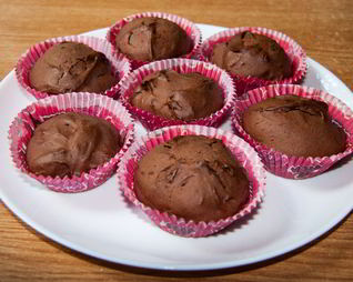 Нежные шоколадные маффины