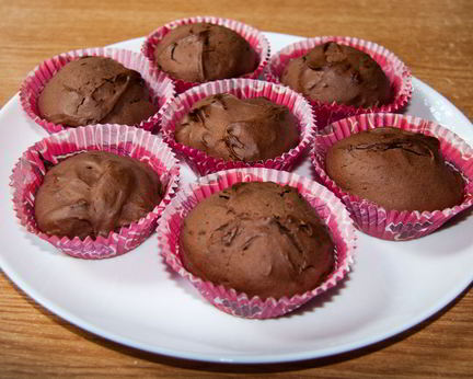 Нежные шоколадные маффины