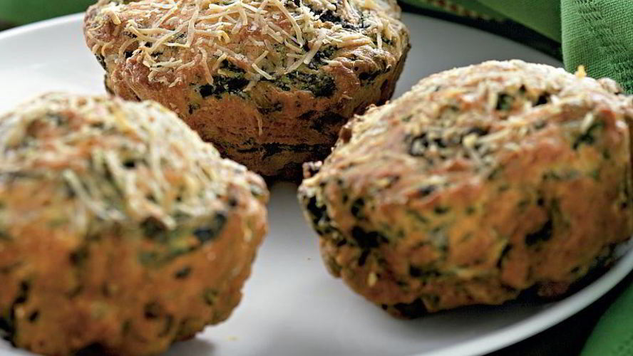 Рецепт шпинатных маффинов с сыром и мускатом