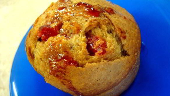 Рецепт Творожно-кукурузных маффины с бананами и клубникой