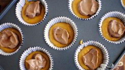 тыквенные маффины с нутеллой