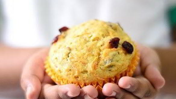 Рецепт Веганских маффинов с морковкой и клюквой