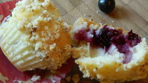 ягодные маффины с миндальным штрейзелем