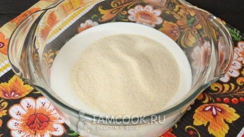 классический манник на кефире без муки