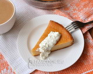 Манник на кефире с творогом