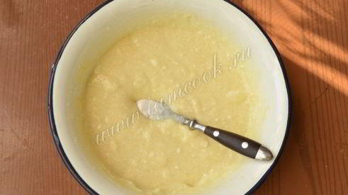 манник на кефире с творогом