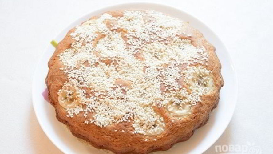 Рецепт манника с бананом на кефире