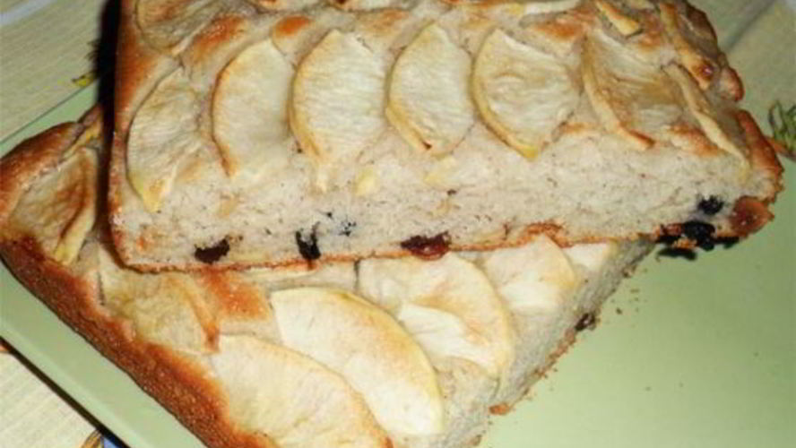 Рецепт манника с яблоками и орехами