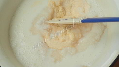 манник с яблоками на кефире