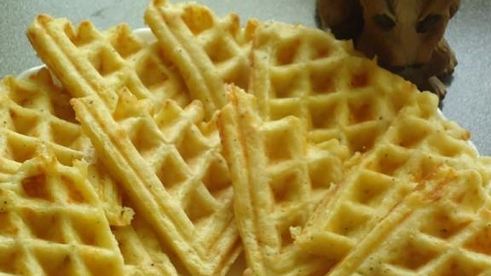 кабачково-сырные оладушки в вафельнице